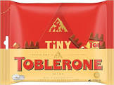 toblerone tiny milk chocolate with honey and almond nougat 168g