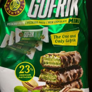 gofrik pistachio milk chocolate mini 125g